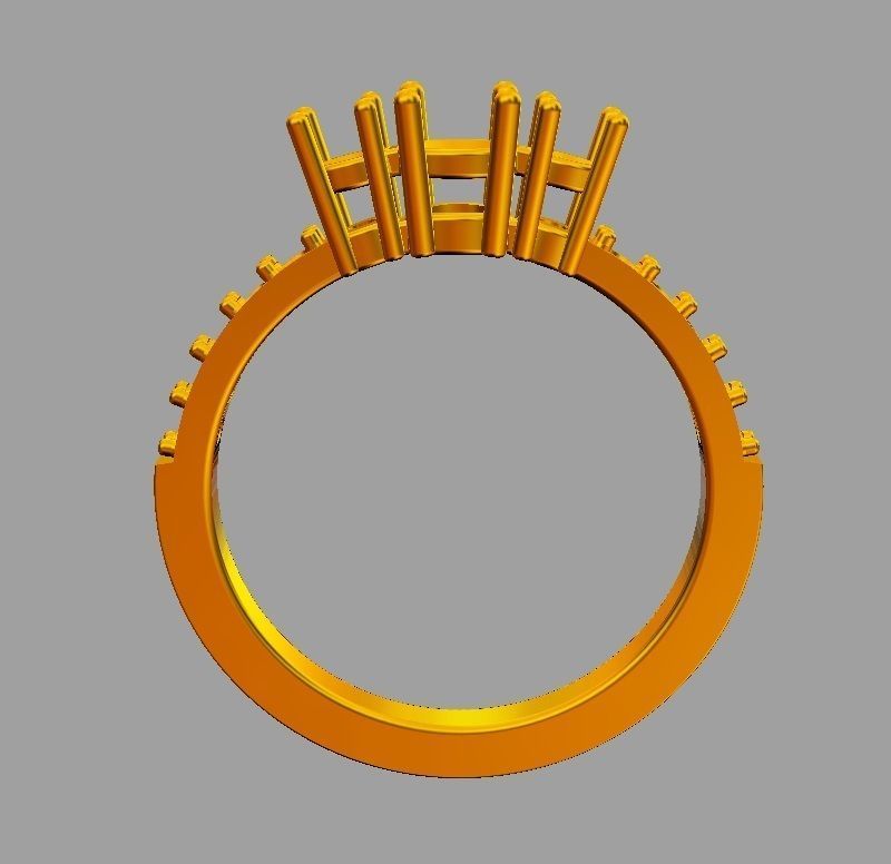 3 Stones Ring 3D print model_7