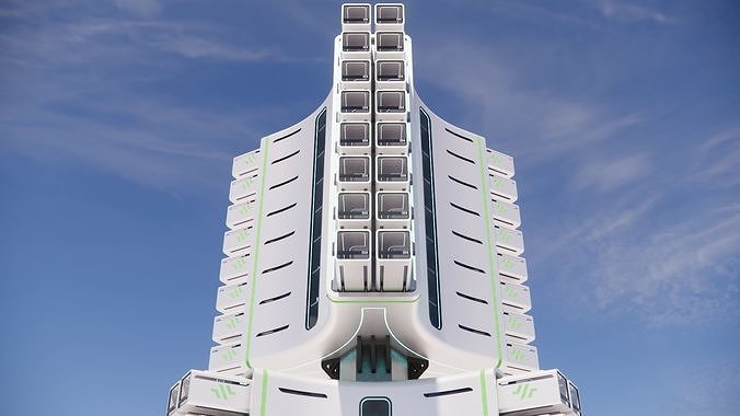 Sci-fi Apartment v2 004 3D model 5