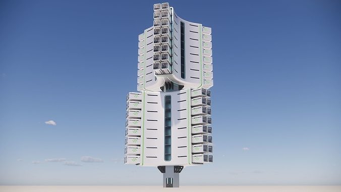 Sci-fi Apartment v2 004 3D model 4