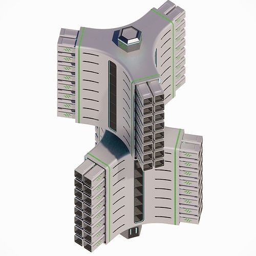 Sci-fi Apartment v2 004 3D model 3