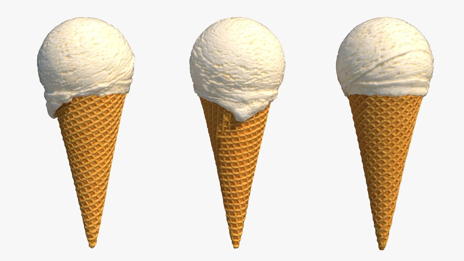 Ice Cream Cone 3D model_7