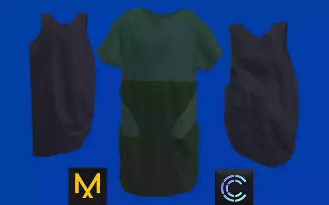 Dress Outfits MD CLO 3D zprj project files