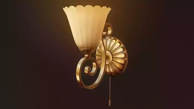 Wall Lamp - PBR Game Ready Low-poly 3D model