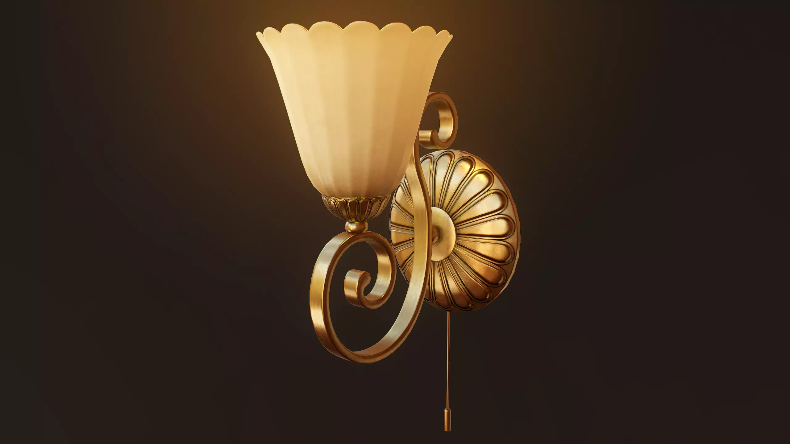 Wall Lamp - PBR Game Ready Low-poly 3D model