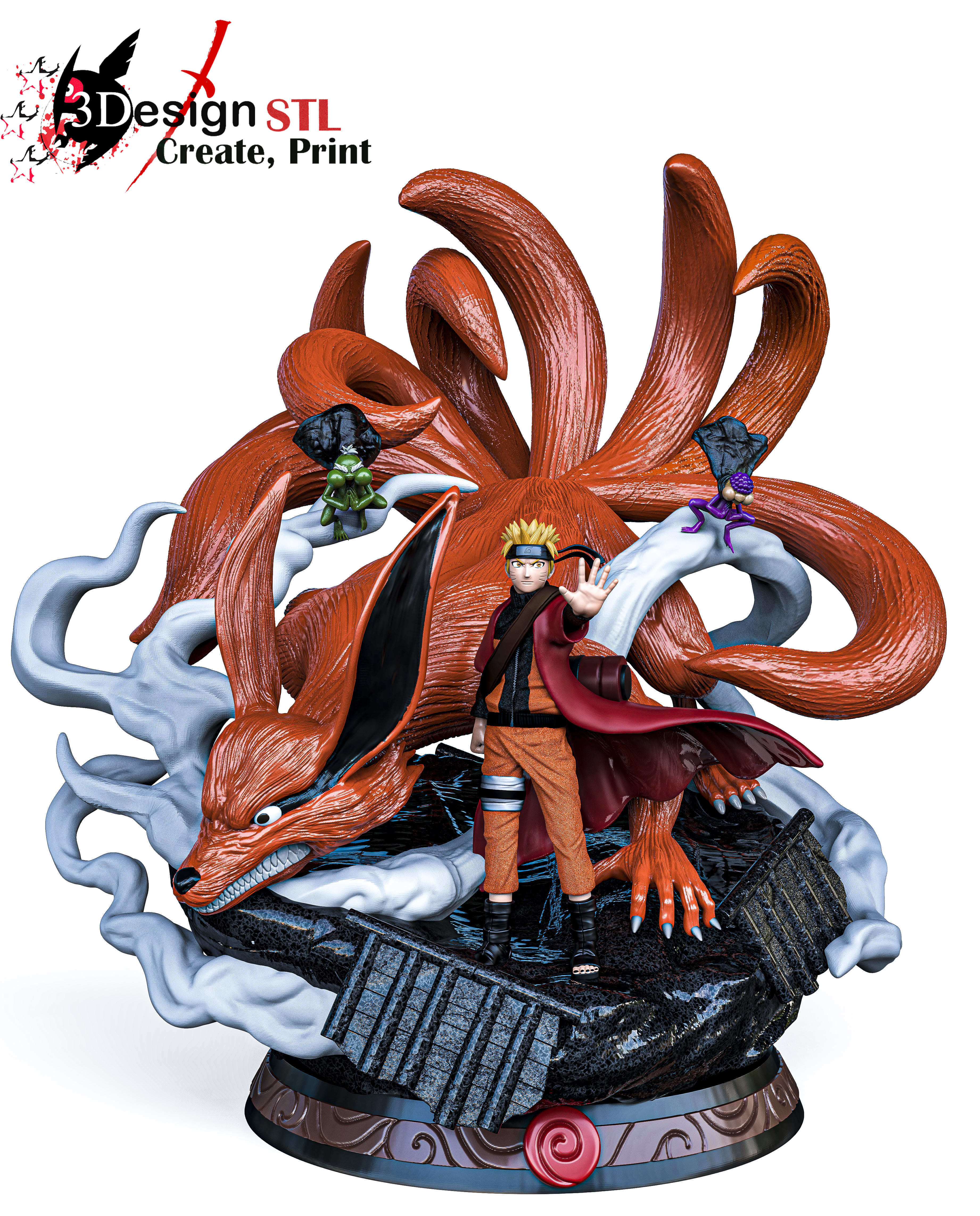NARUTO AND KYUBI - NARUTO  3D print model_1