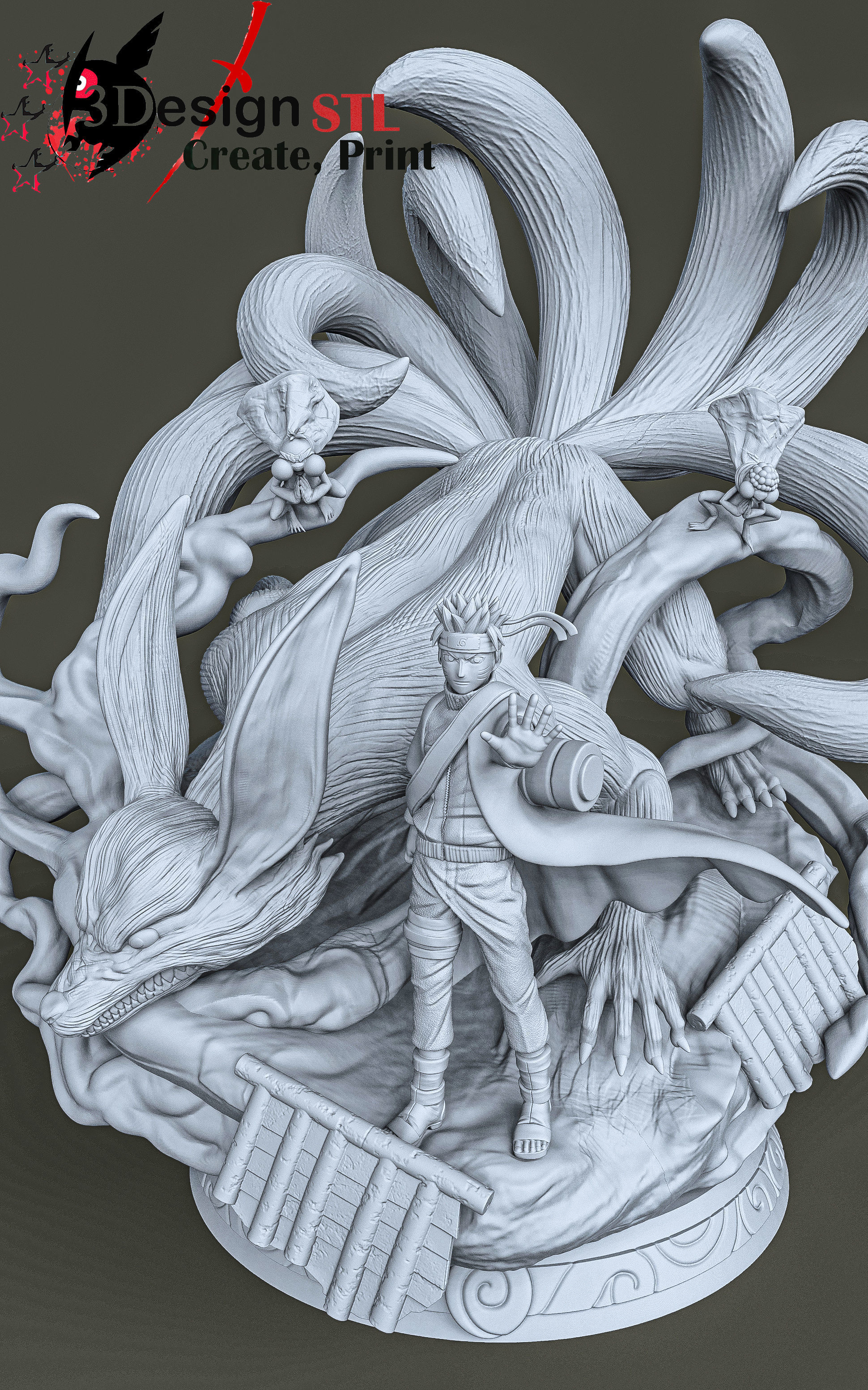 NARUTO AND KYUBI - NARUTO  3D print model_6