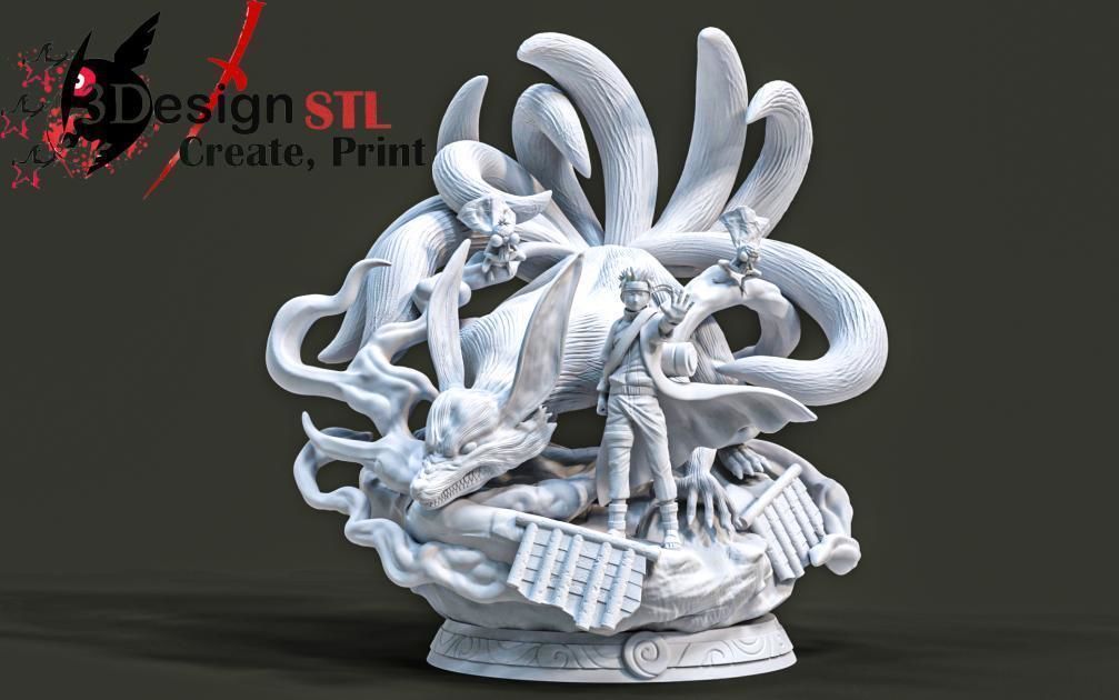 NARUTO AND KYUBI - NARUTO  3D print model_5