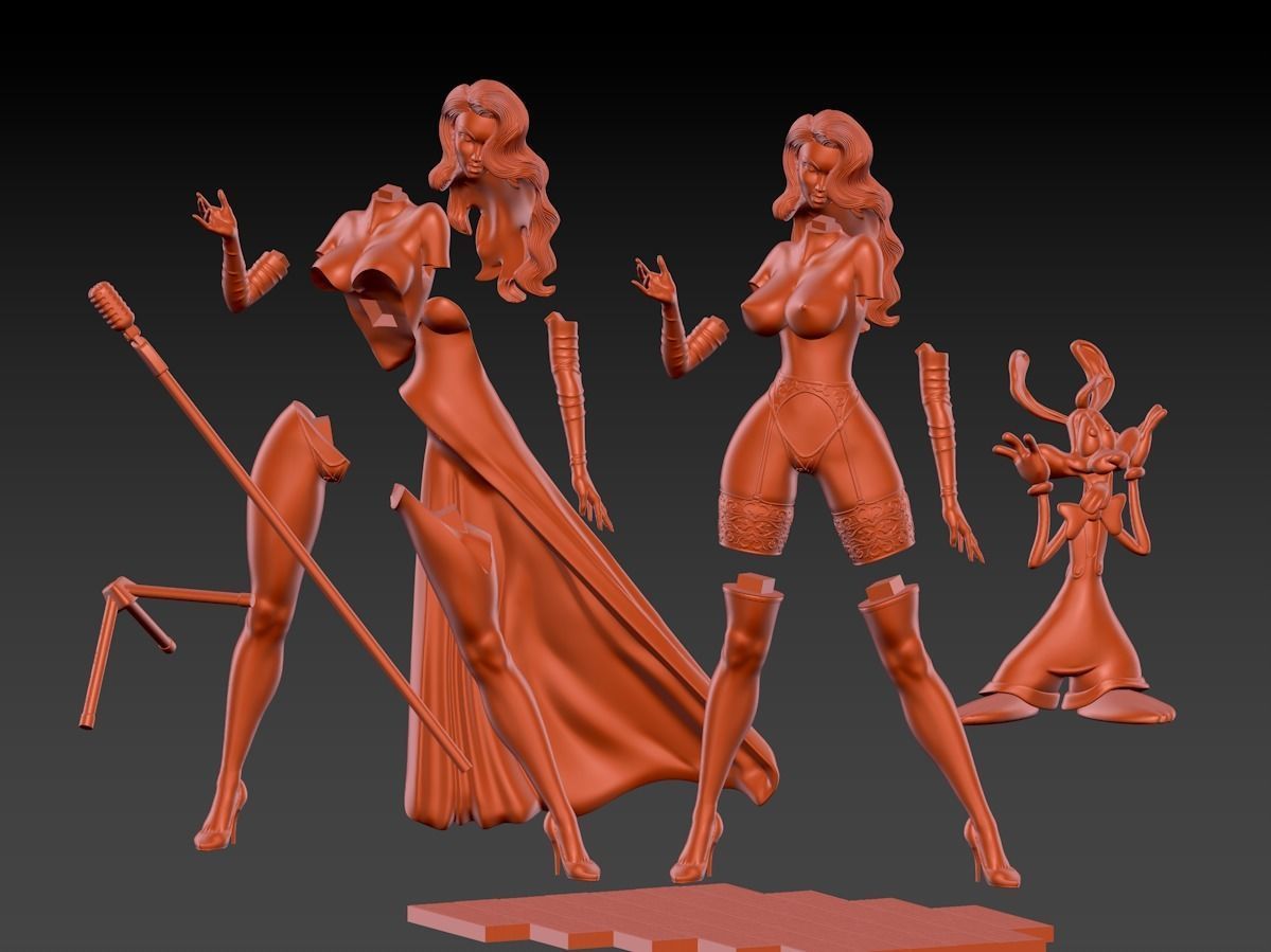 Jessica rabit 3D print model_5