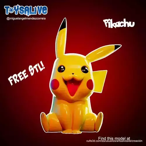 Pikachu Free stl Free 3D model