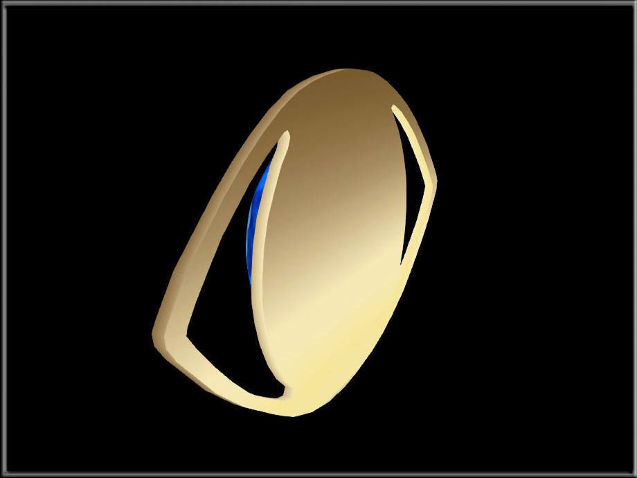 Blue Diamond Eye Low-poly 3D model_1