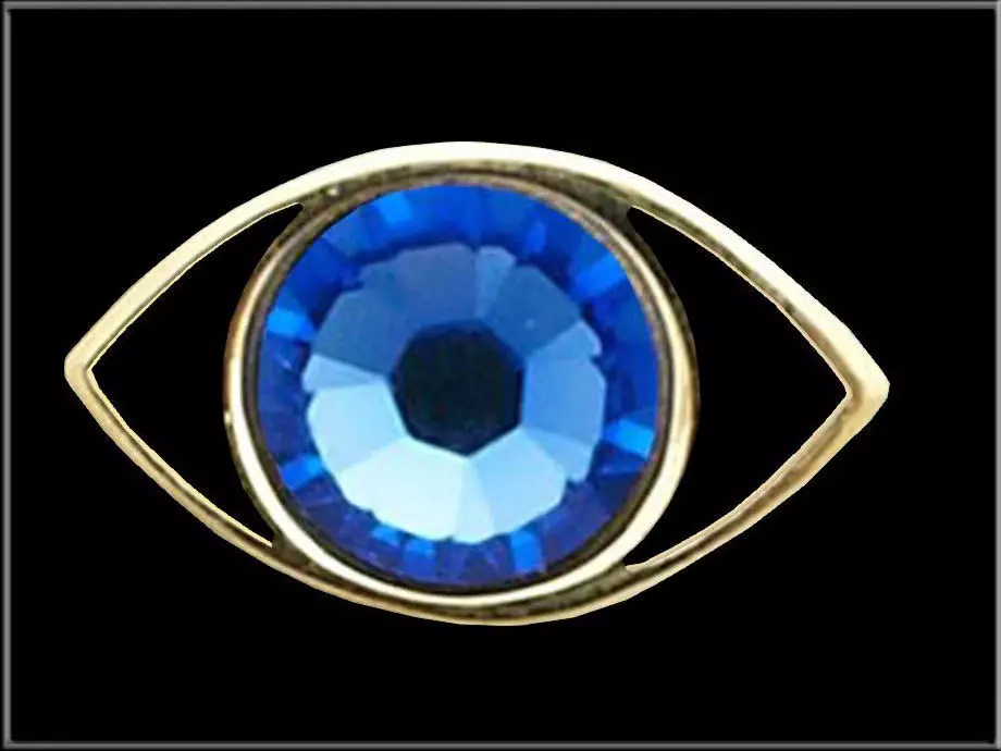 Blue Diamond Eye Low-poly 3D model_0