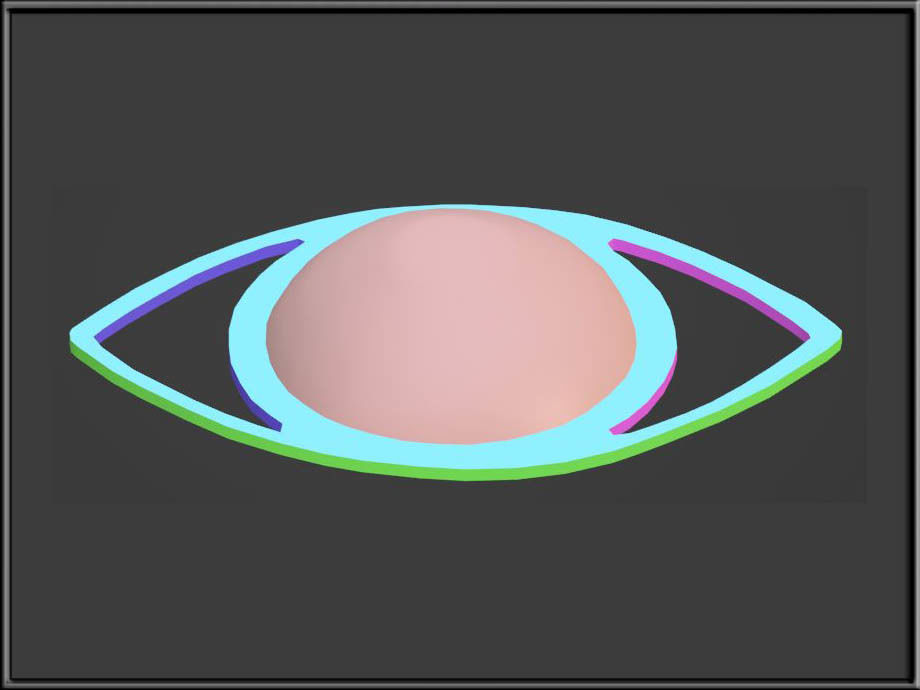 Blue Diamond Eye Low-poly 3D model_5