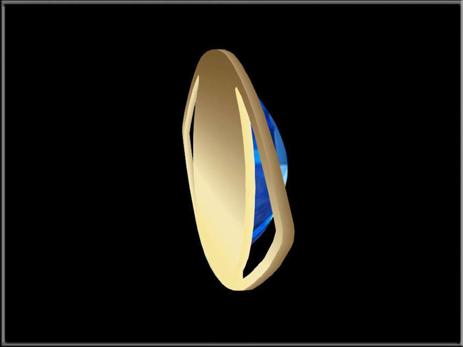 Blue Diamond Eye Low-poly 3D model_2