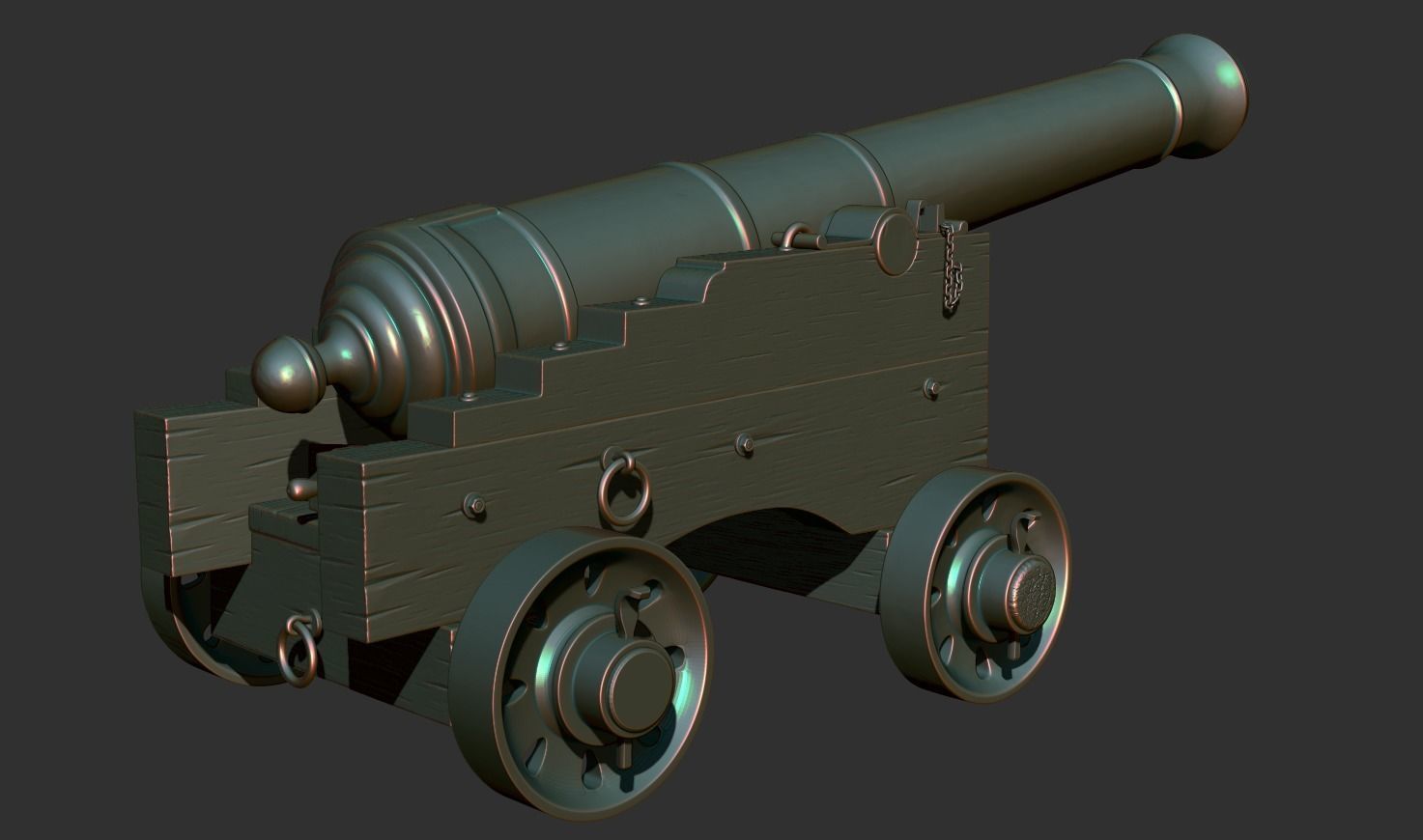 3D model Cannon 18 pound VR / AR / low-poly 