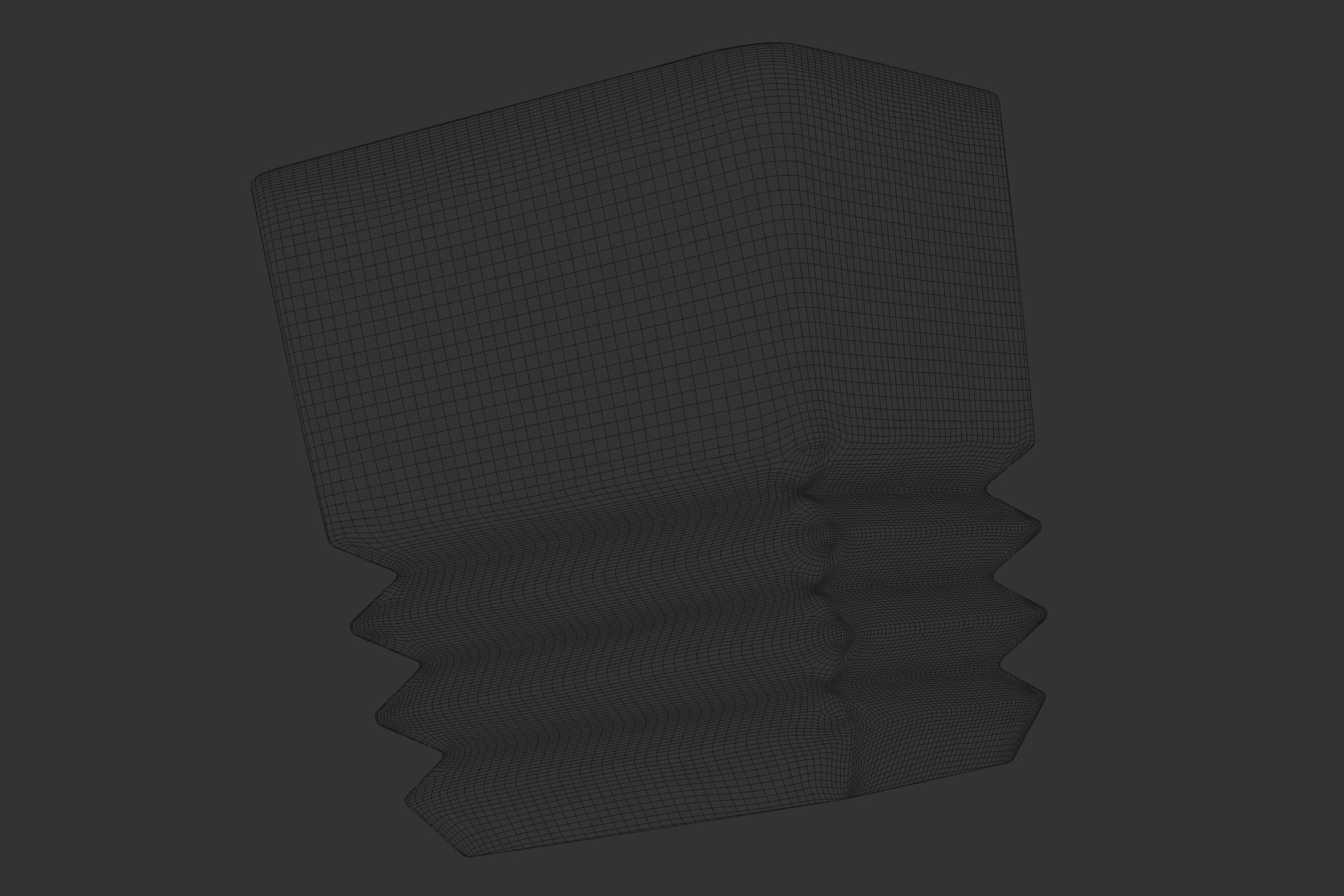 Luxury Square Rock Whiskey Glass 3D model_2