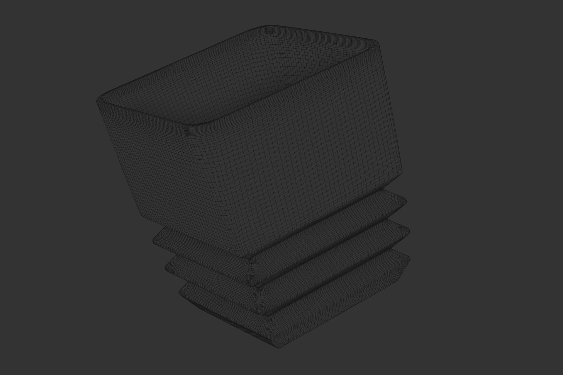 Luxury Square Rock Whiskey Glass 3D model_5