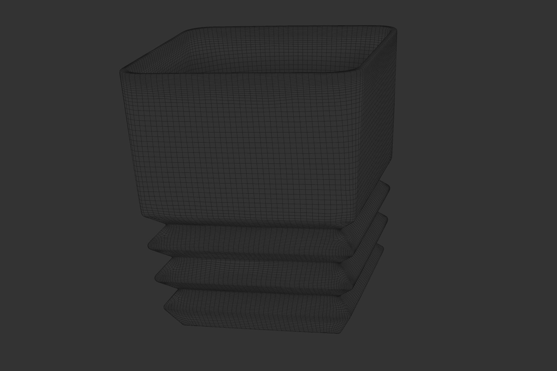 Luxury Square Rock Whiskey Glass 3D model_7