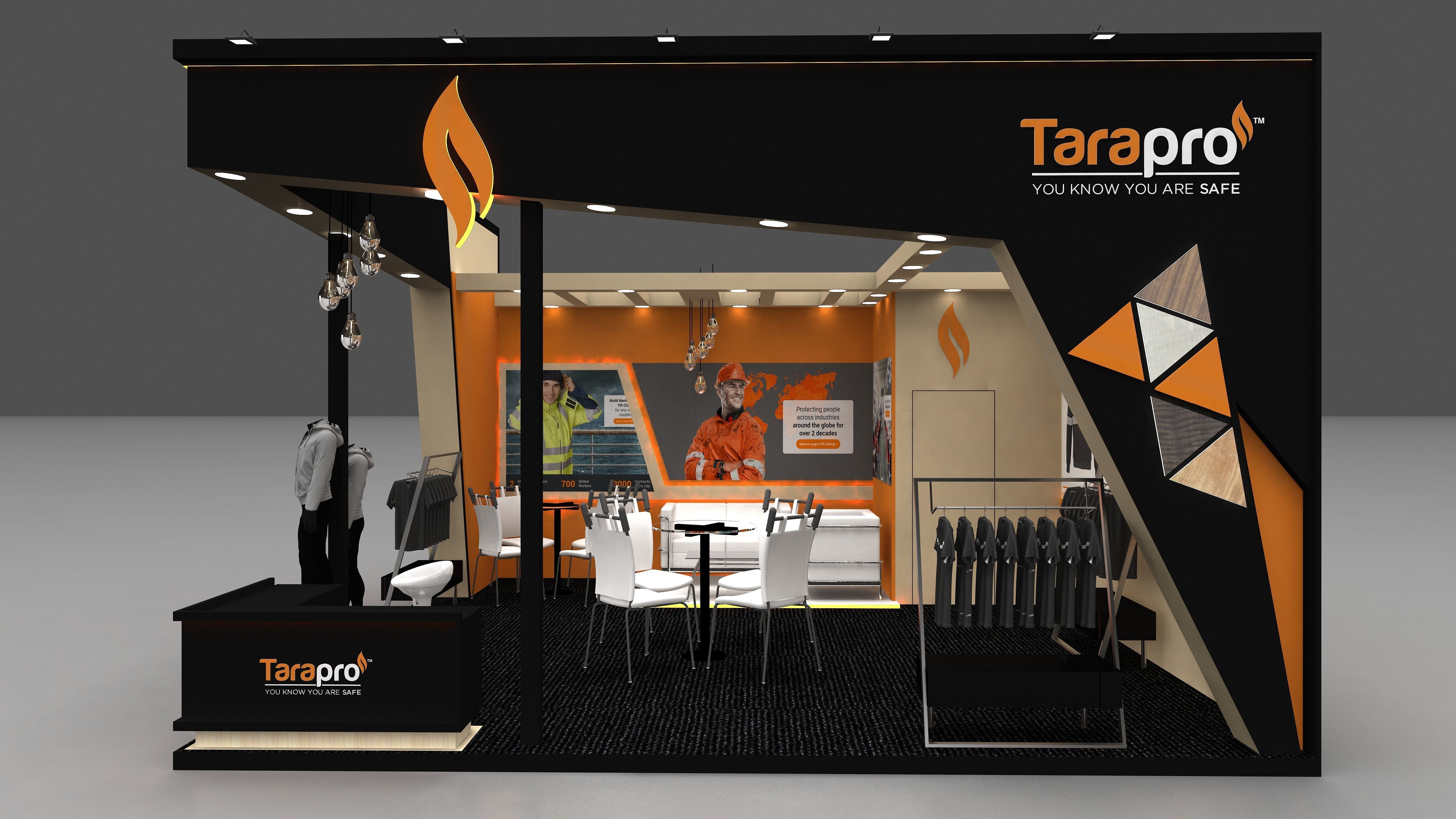 6mtr x 6mtr  2 Side open exhibition Stand Low-poly 3D model_2