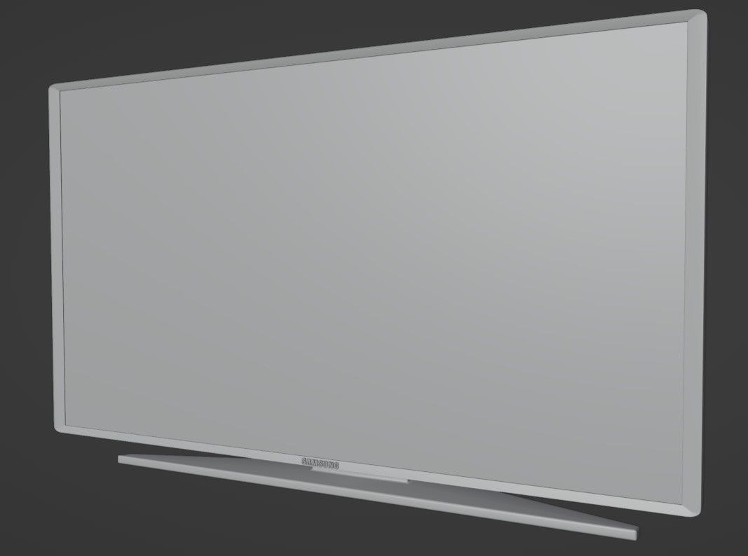 55 Inch Samsung TV Low-poly 3D model_9