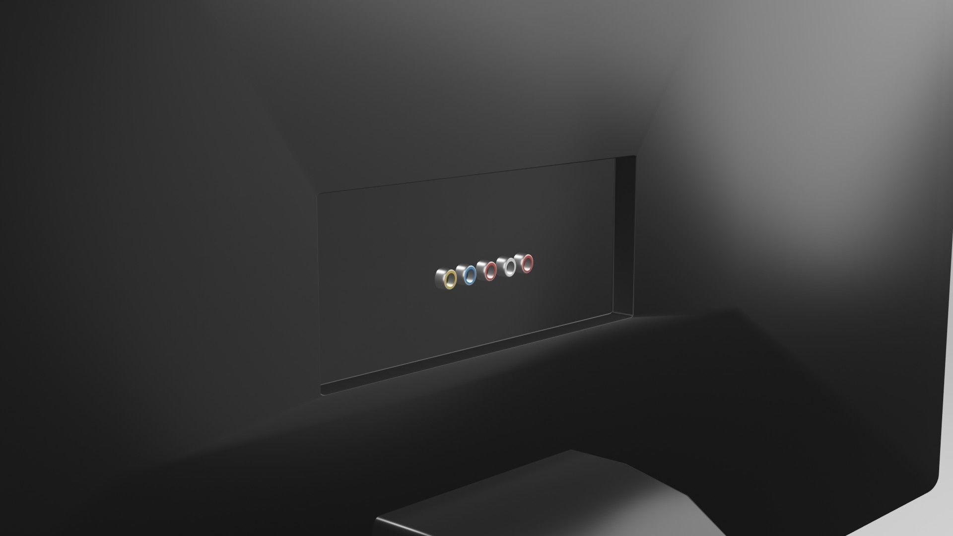 55 Inch Samsung TV Low-poly 3D model_5