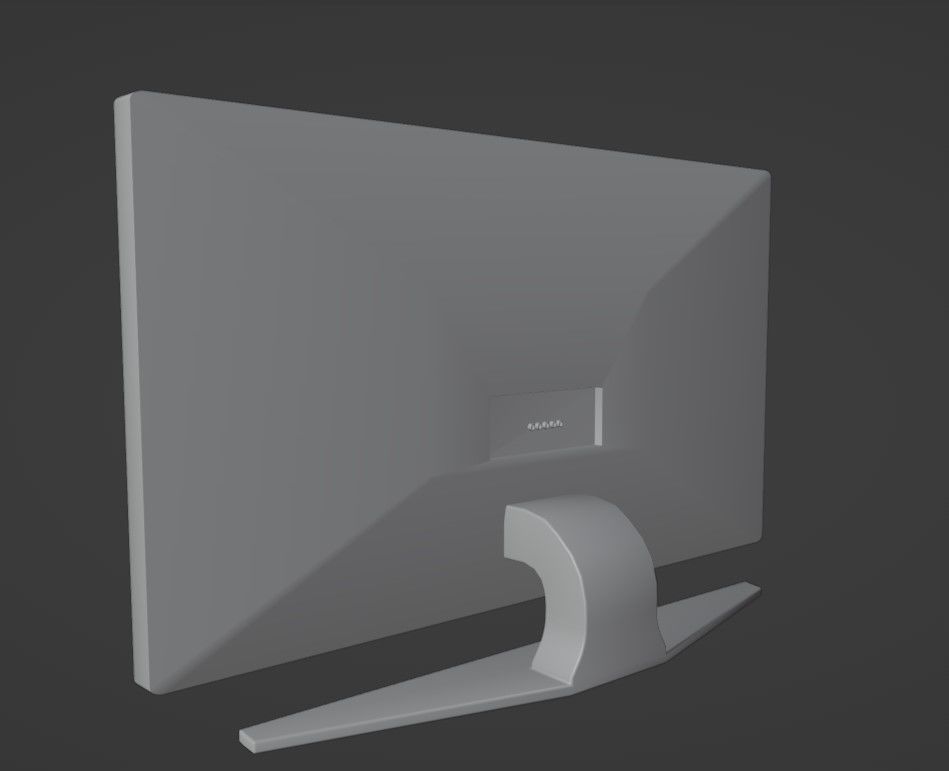 55 Inch Samsung TV Low-poly 3D model_8