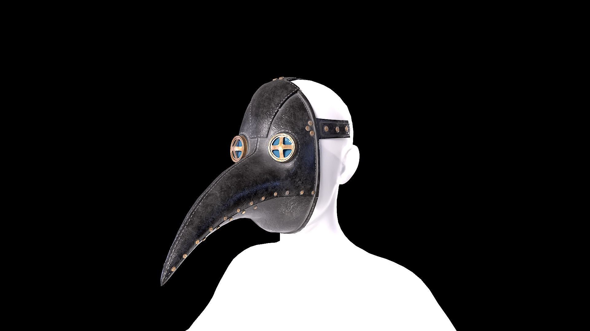 10 Different Masks Low-poly 3D model_3