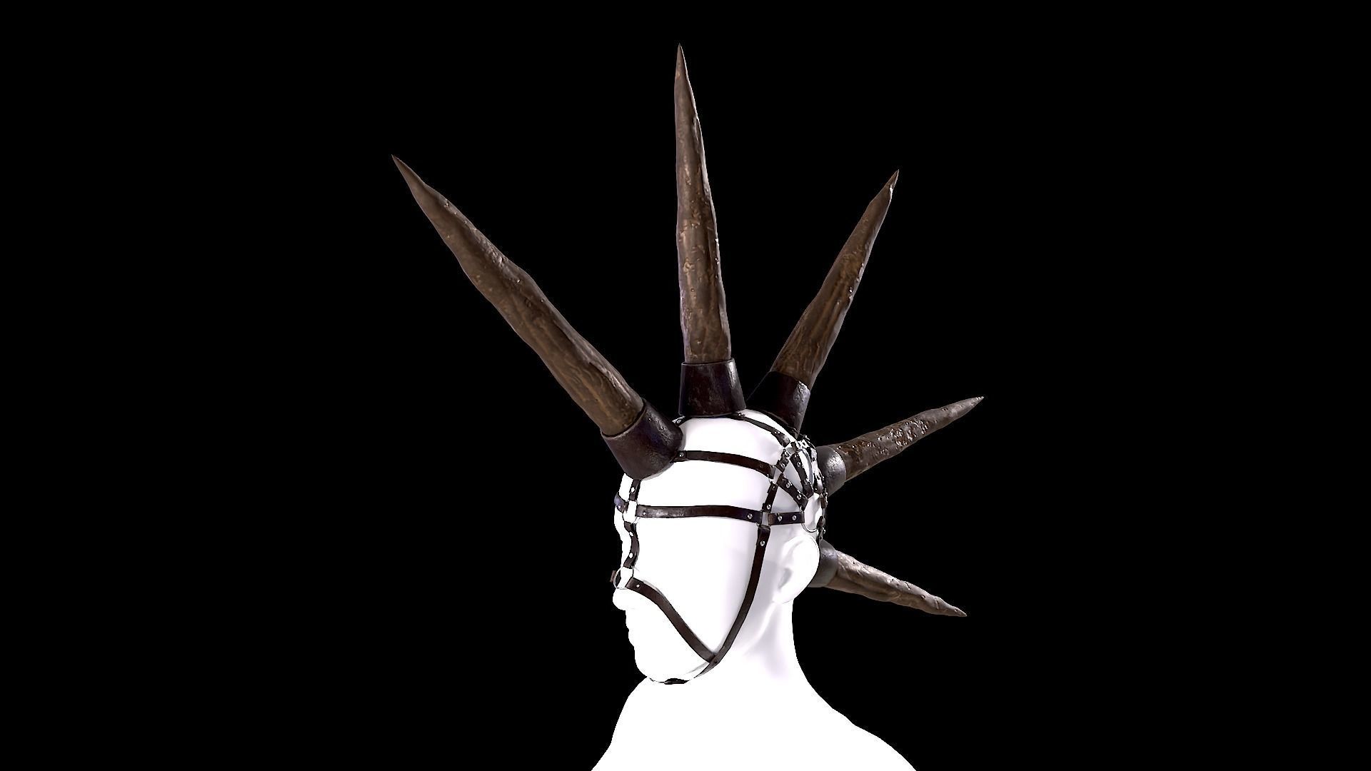 10 Different Masks Low-poly 3D model_1