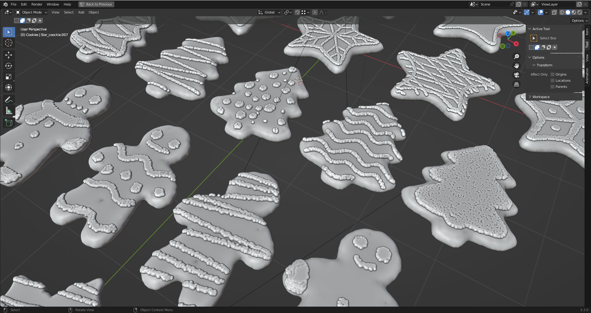 Christmas Cookies 3D model_8