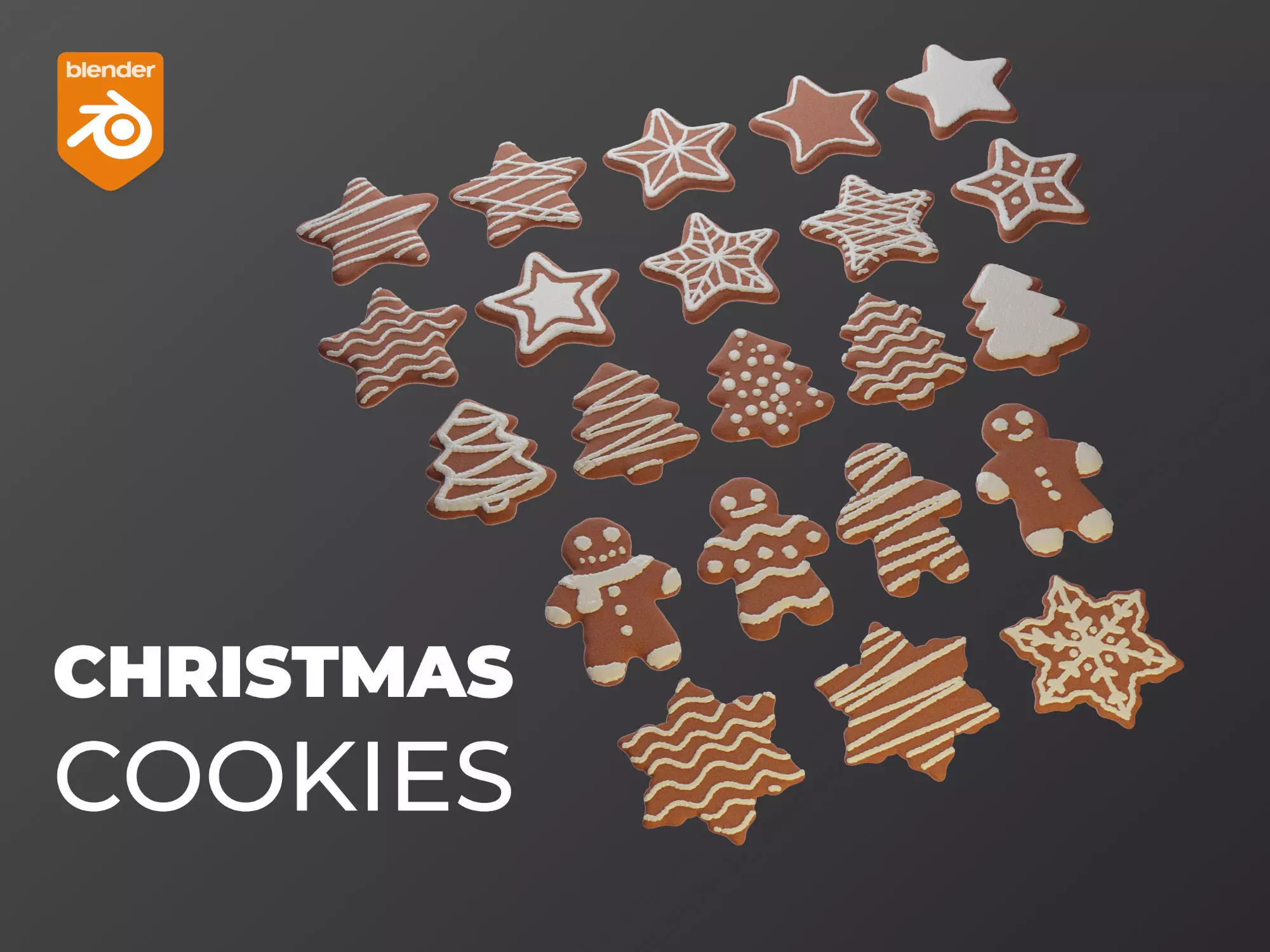 Christmas Cookies 3D model_0