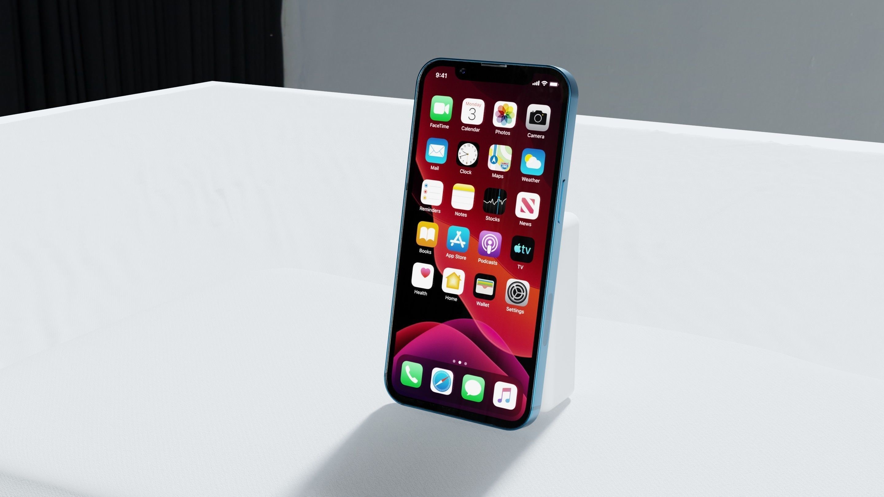 Iphone 13 Blue 3D model_16