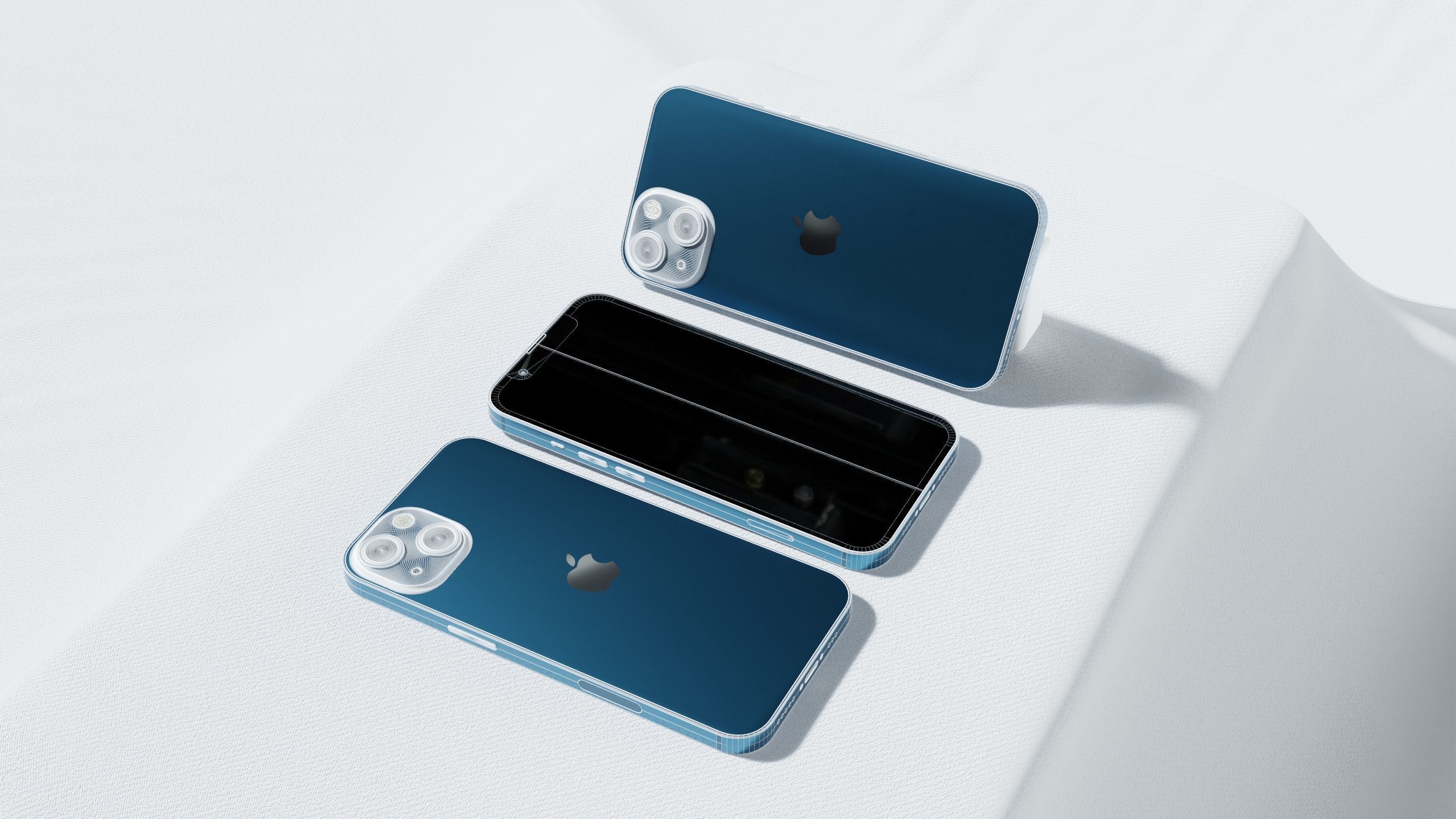 Iphone 13 Blue 3D model_21