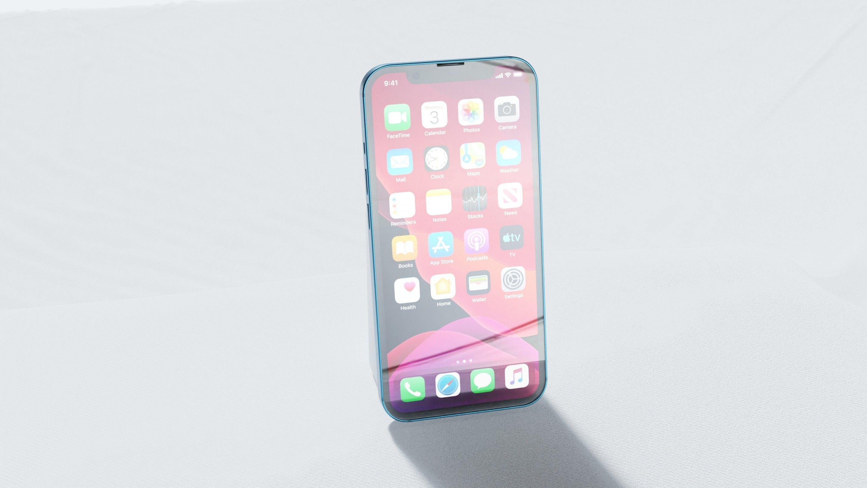 Iphone 13 Blue 3D model_15
