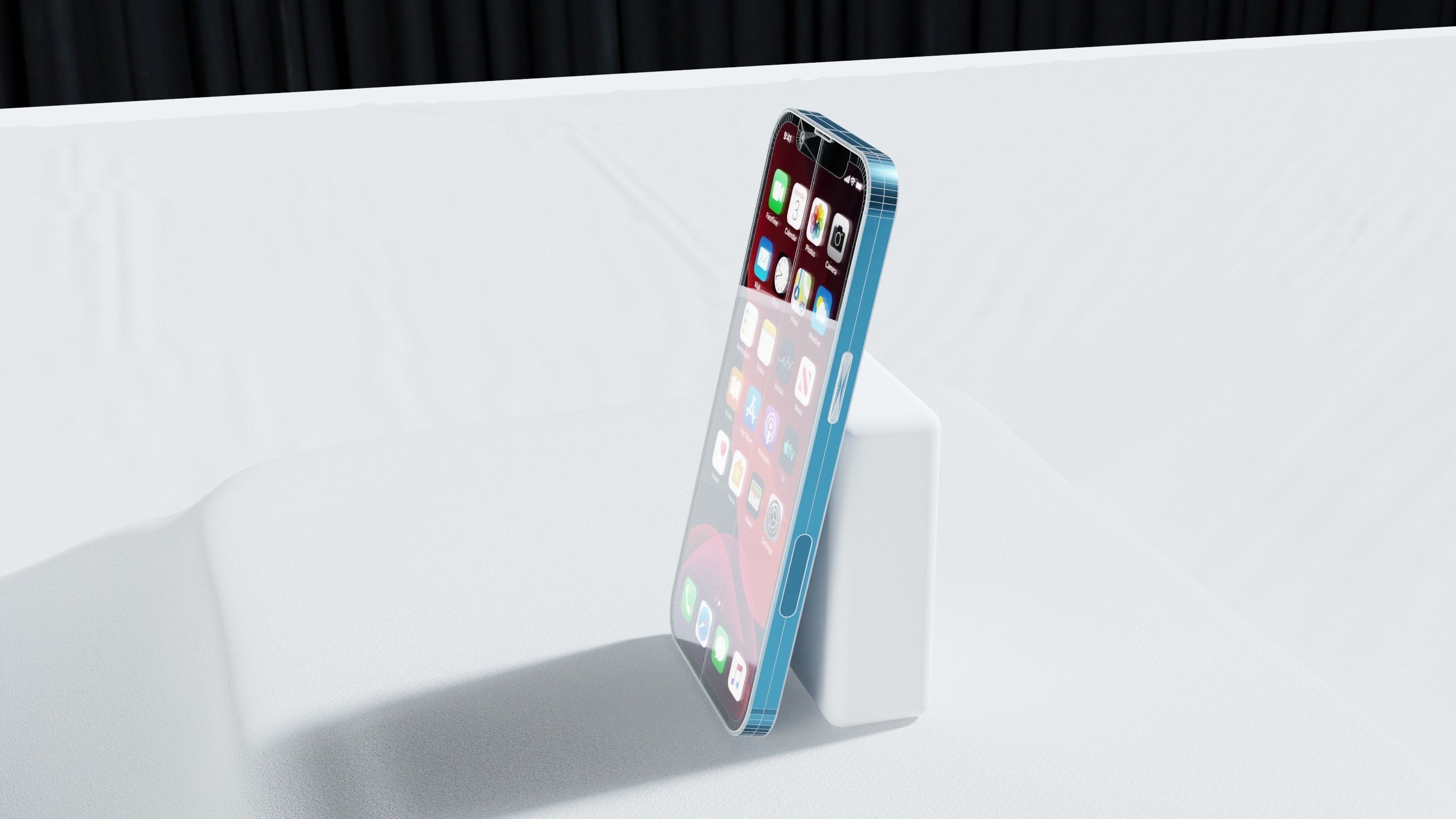 Iphone 13 Blue 3D model_38