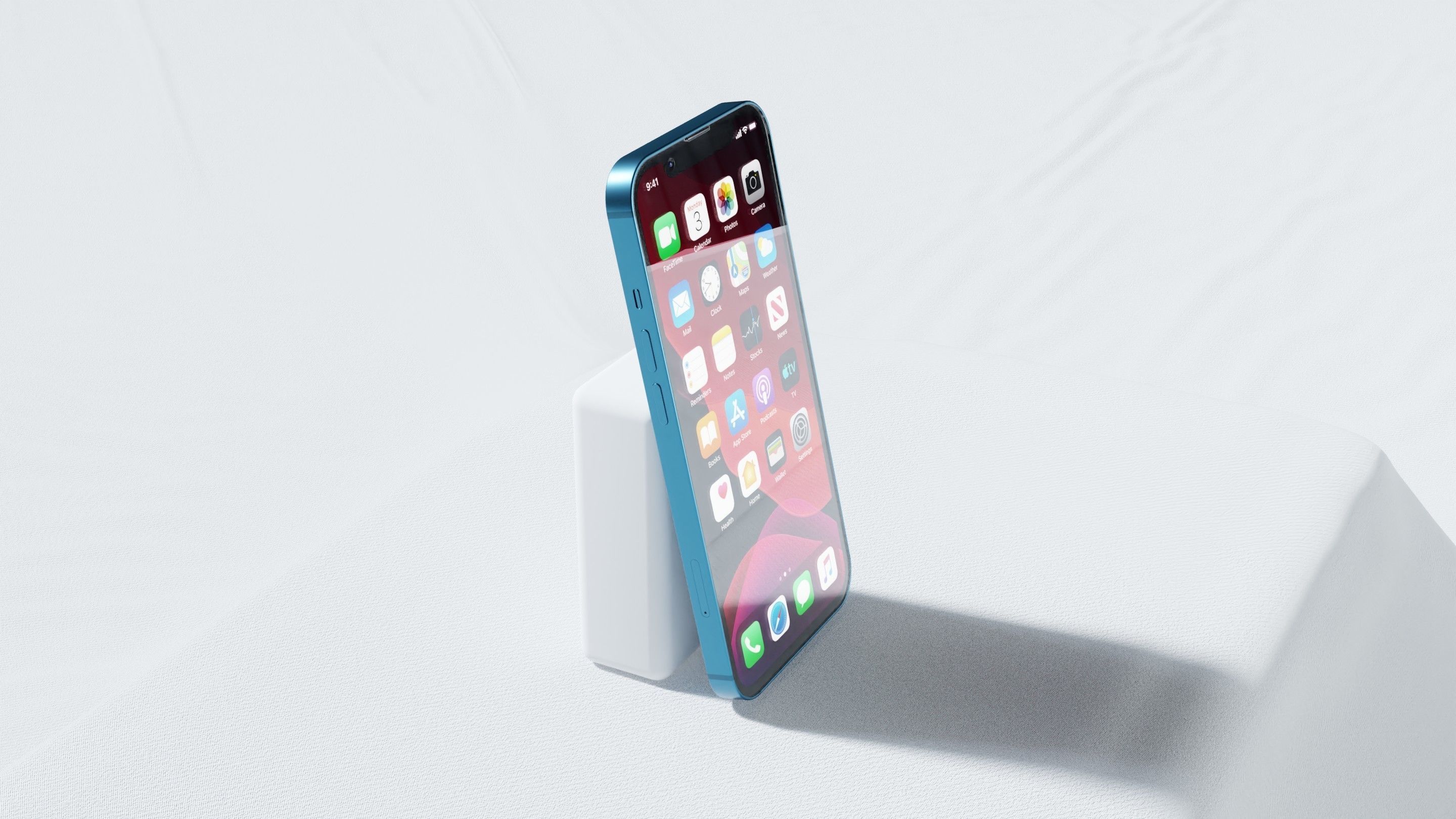 Iphone 13 Blue 3D model_12