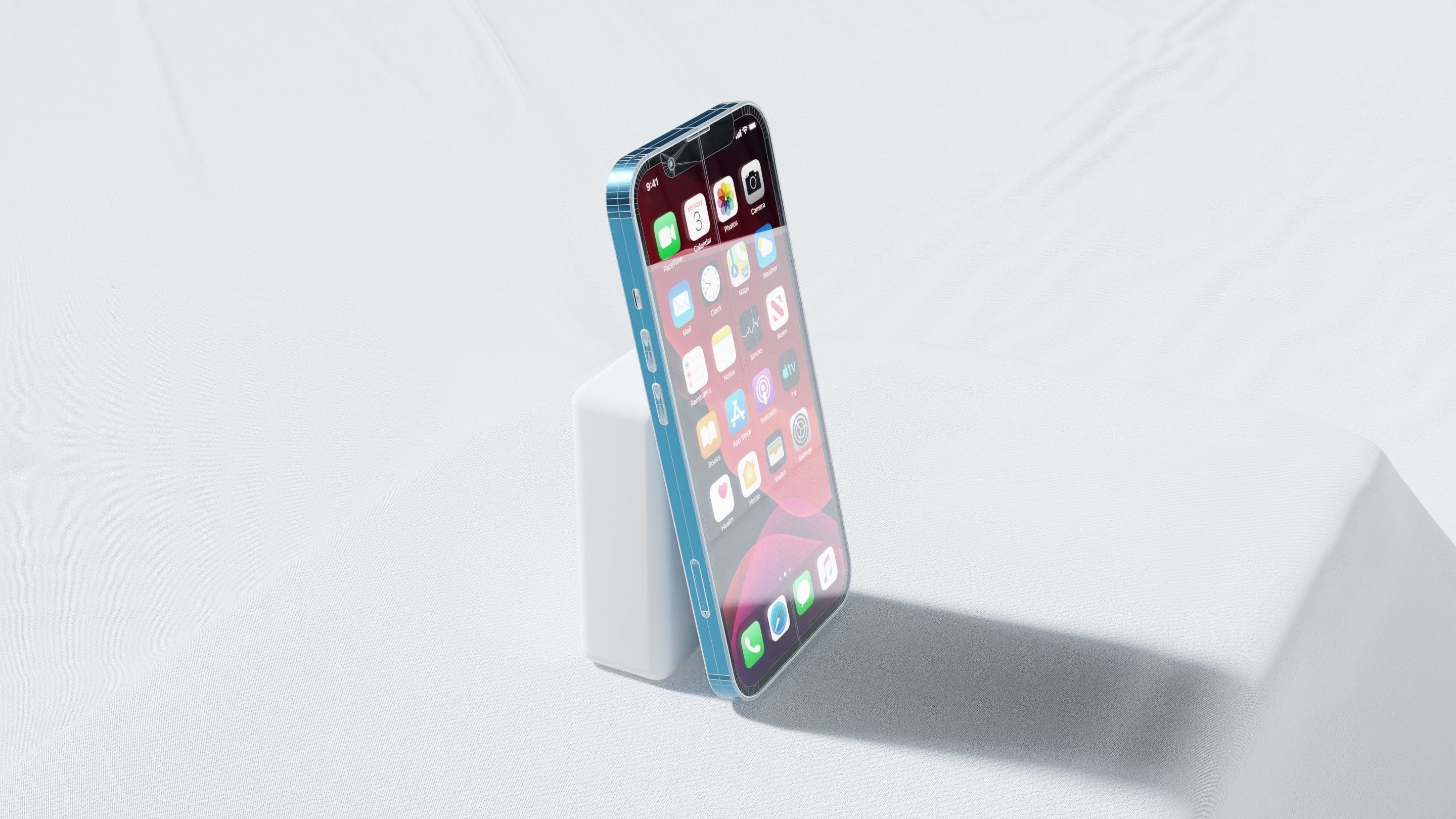 Iphone 13 Blue 3D model_31