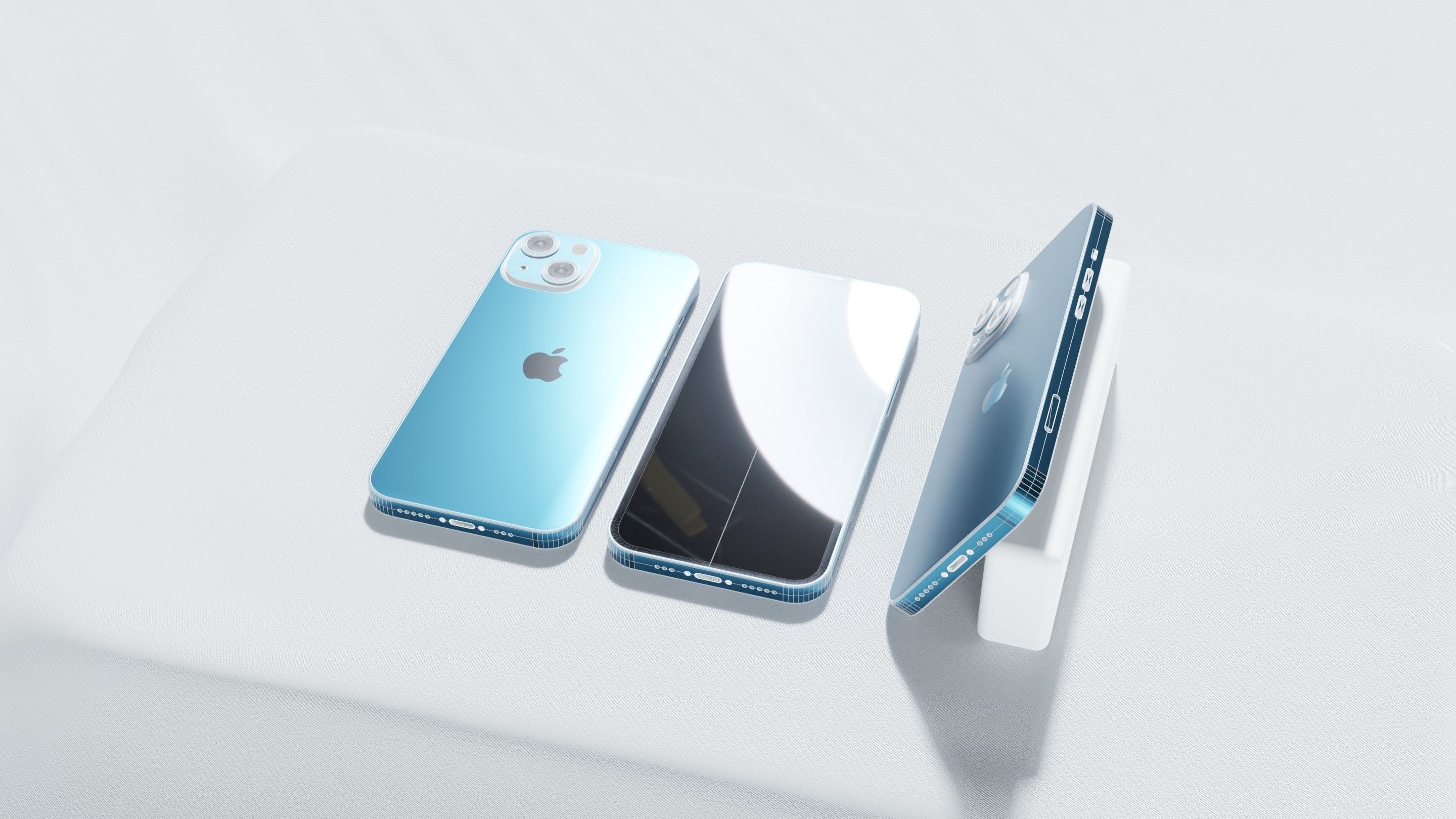 Iphone 13 Blue 3D model_25