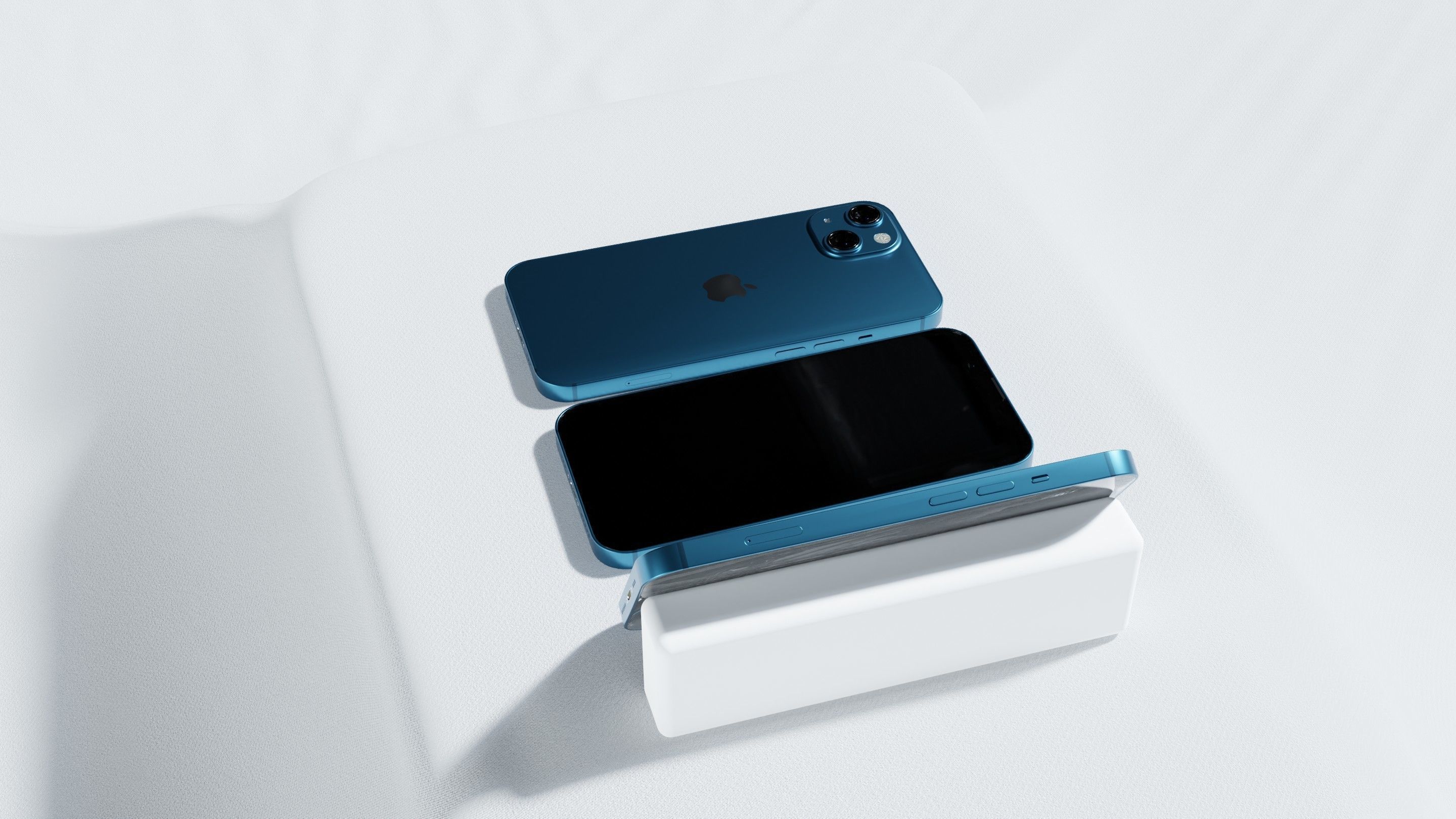 Iphone 13 Blue 3D model_9