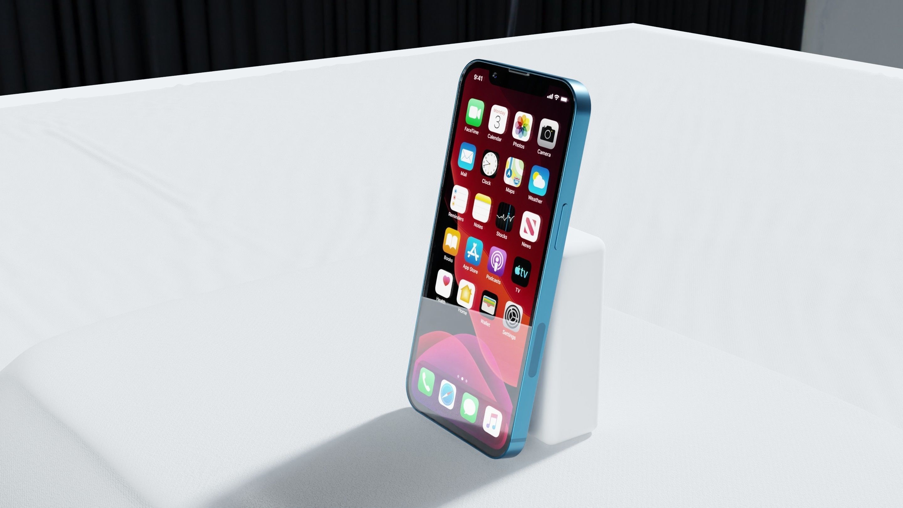 Iphone 13 Blue 3D model_17
