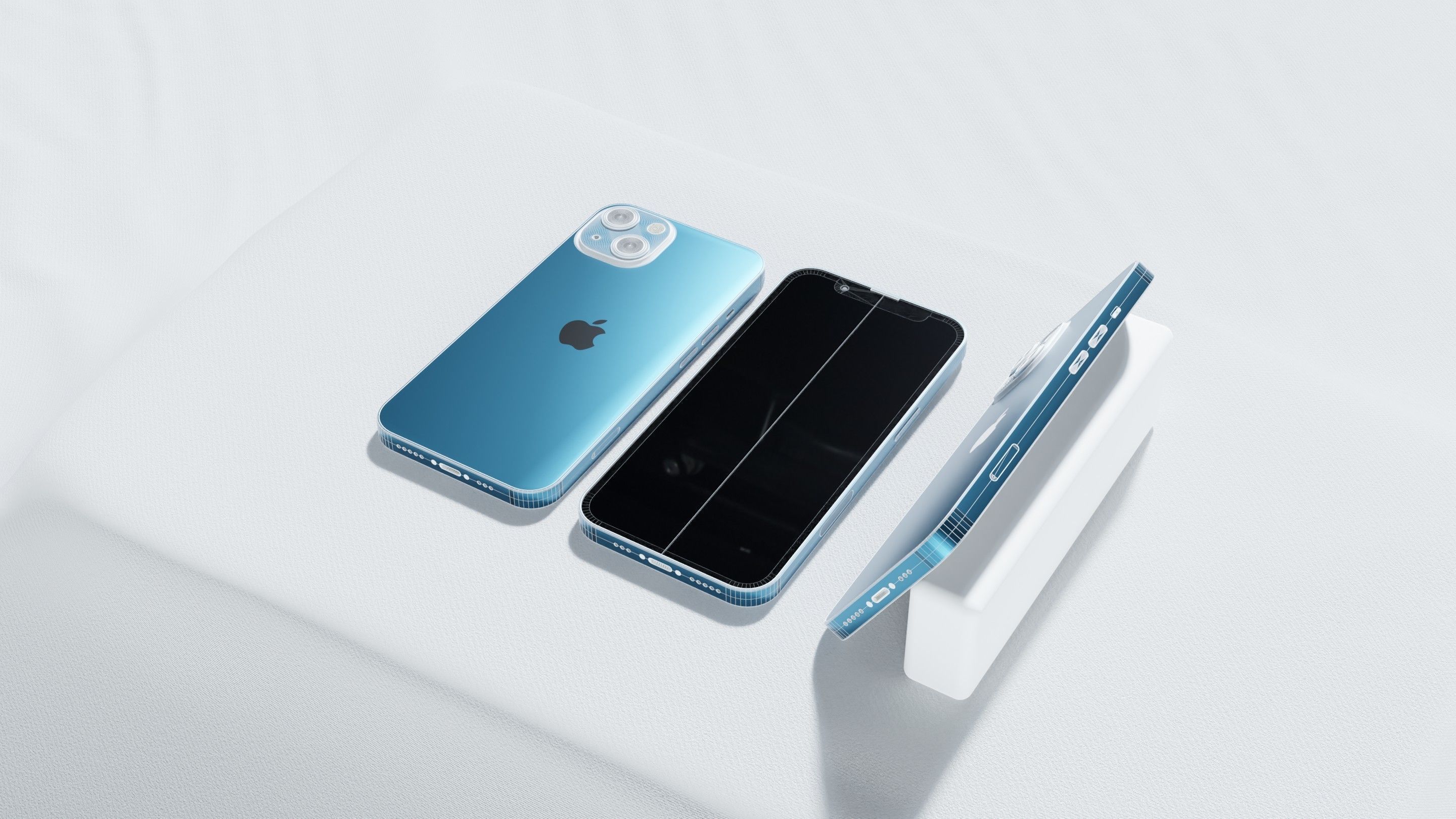 Iphone 13 Blue 3D model_26