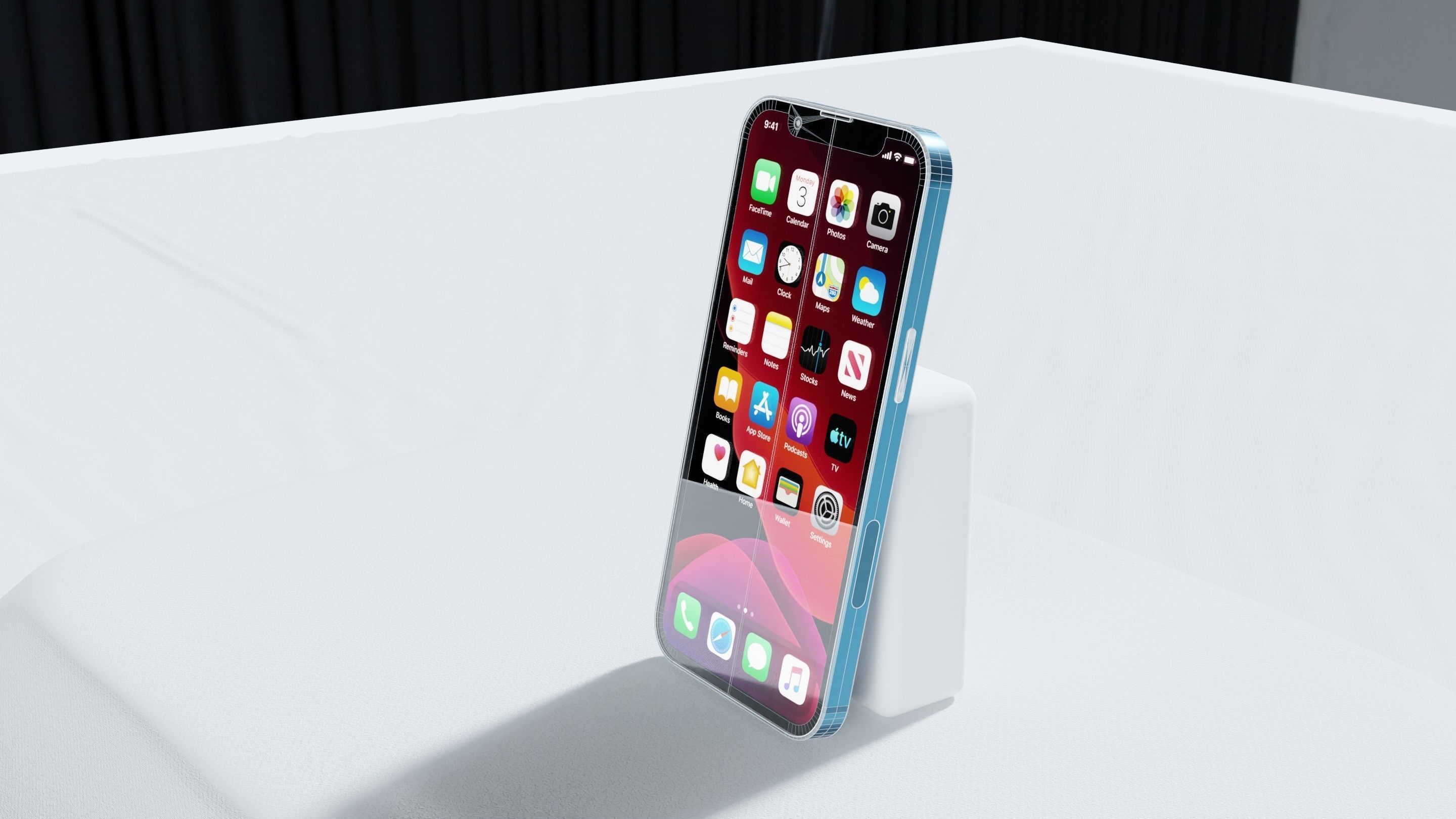 Iphone 13 Blue 3D model_37