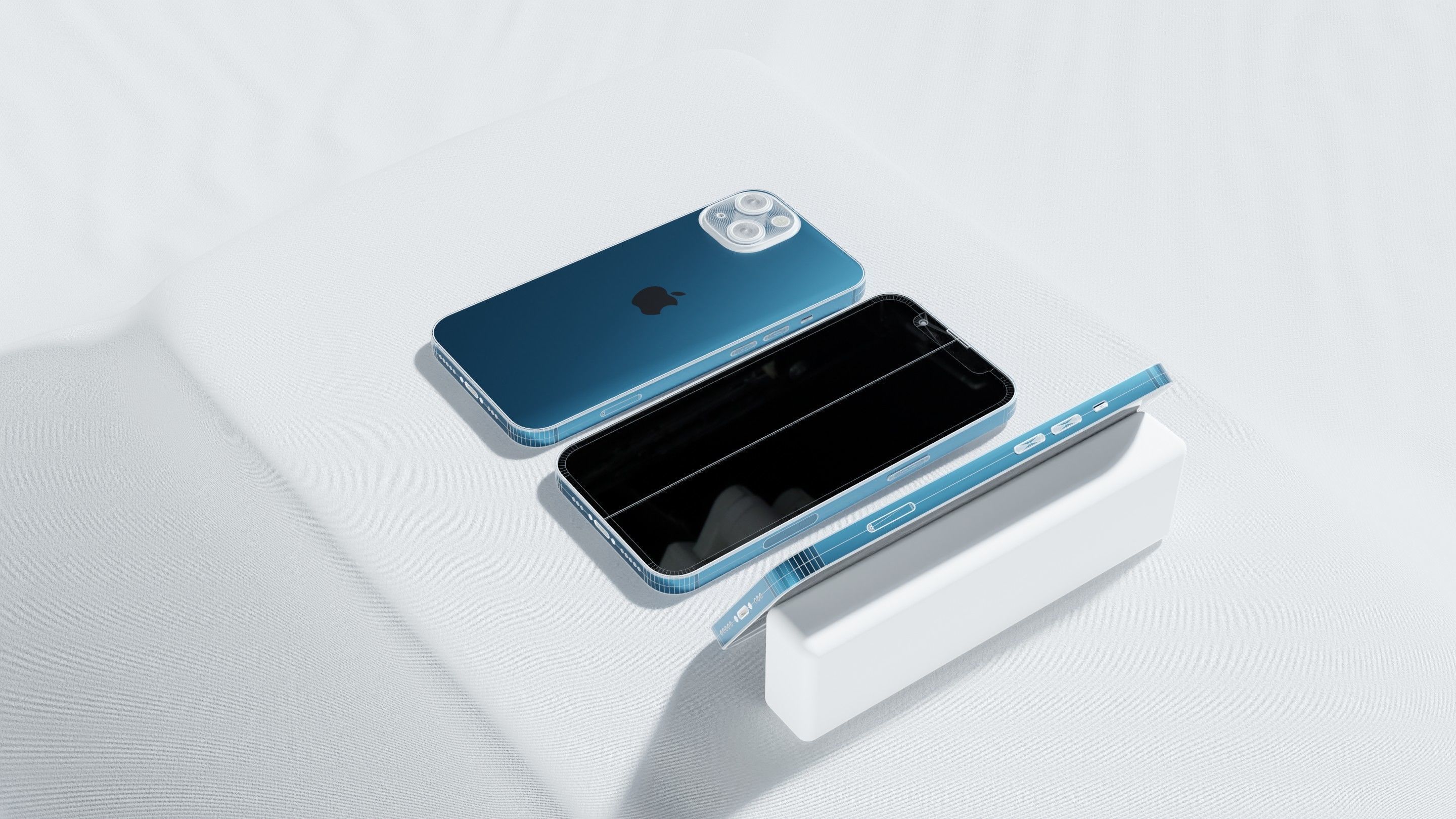 Iphone 13 Blue 3D model_27