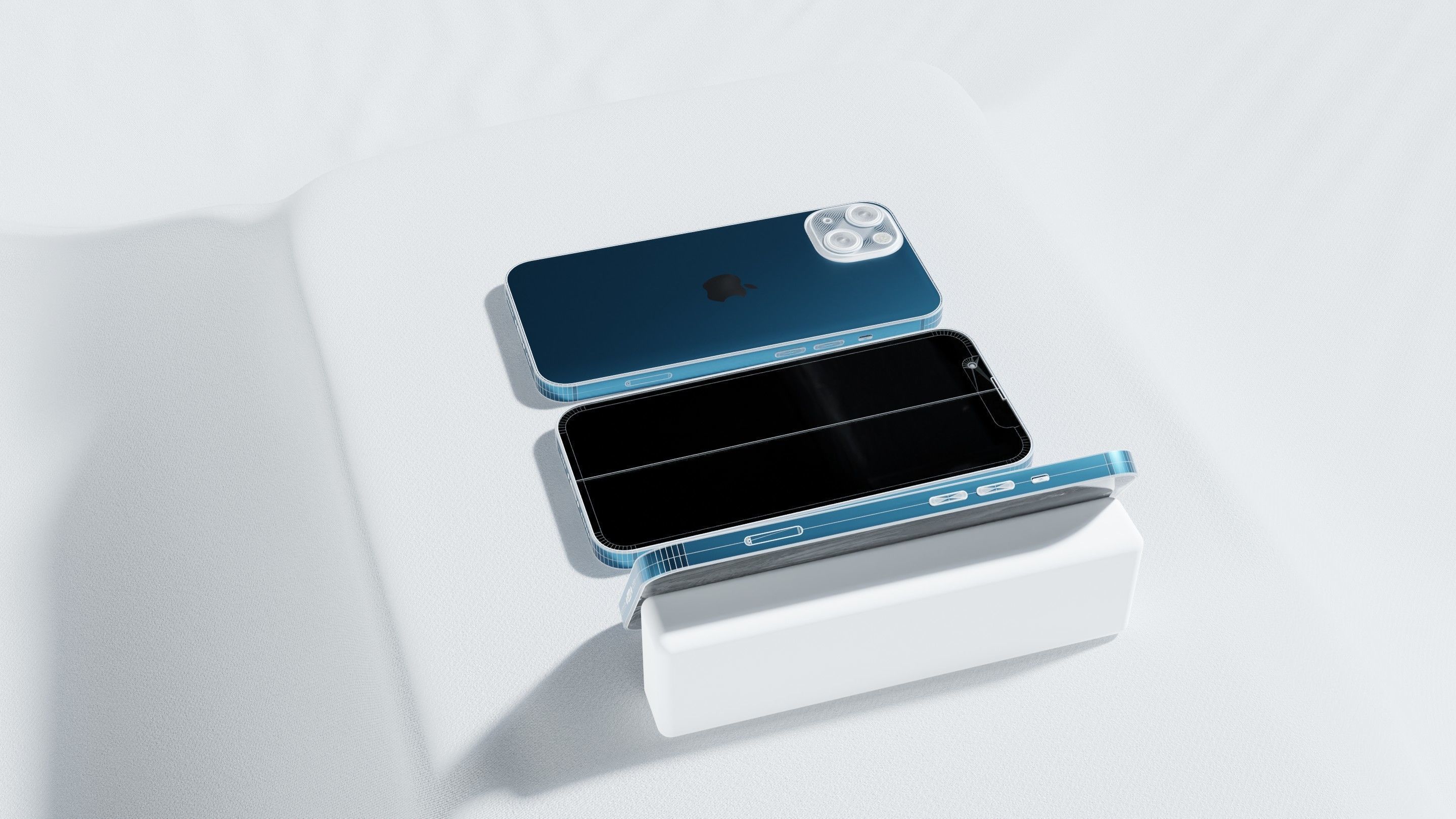 Iphone 13 Blue 3D model_28