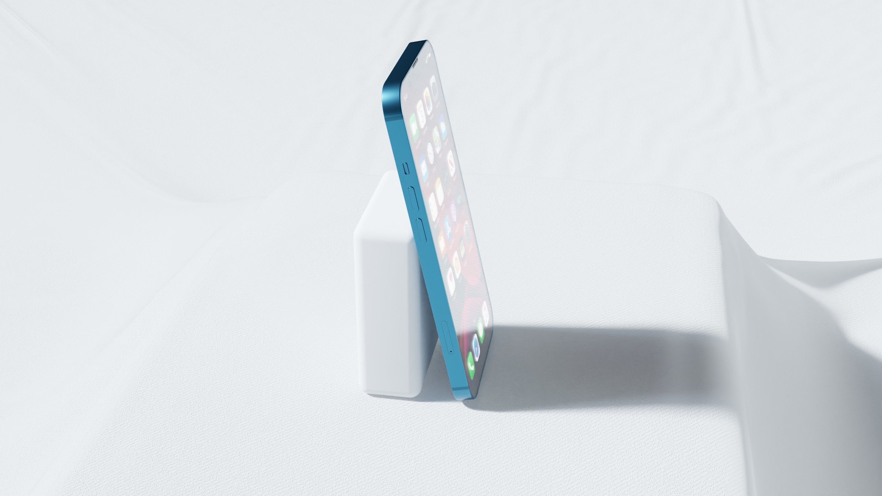 Iphone 13 Blue 3D model_11