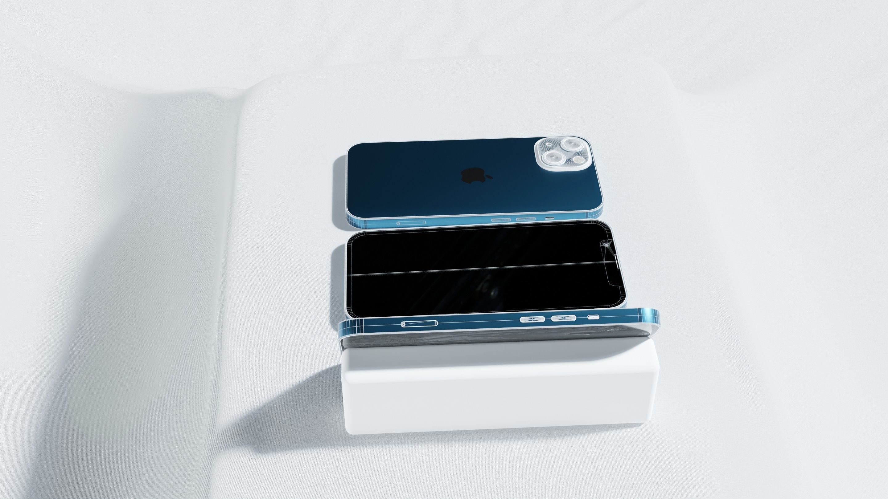 Iphone 13 Blue 3D model_29