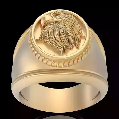 Eagle ring silver gold jewelry printable 3D model