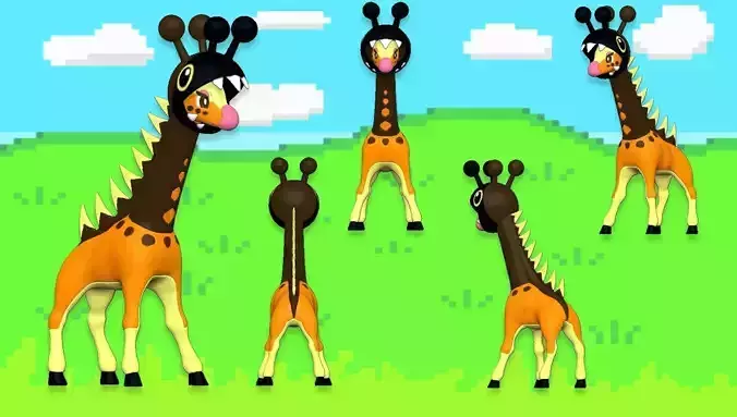 FARIGIRAF POKEMON FANART 3D PRINT MODEL