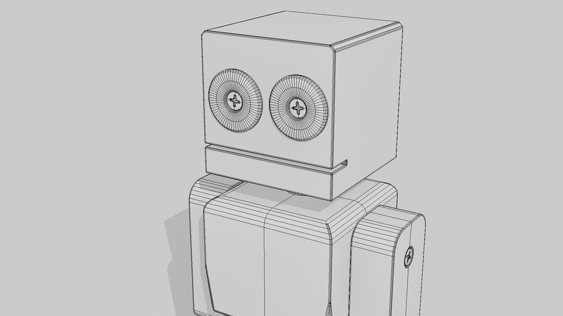 Wooden Robot 3D model_19