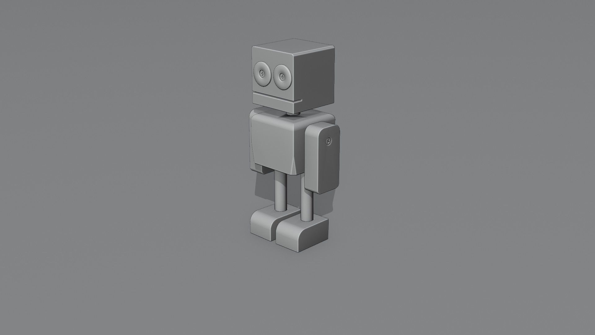 Wooden Robot 3D model_9