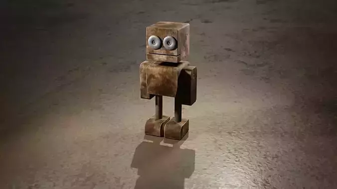 Wooden Robot 3D model