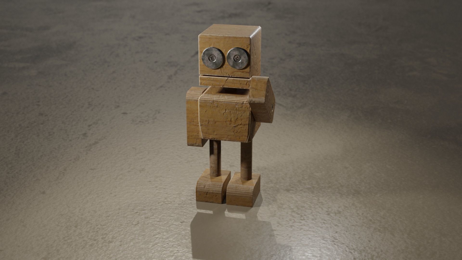 Wooden Robot 3D model_15